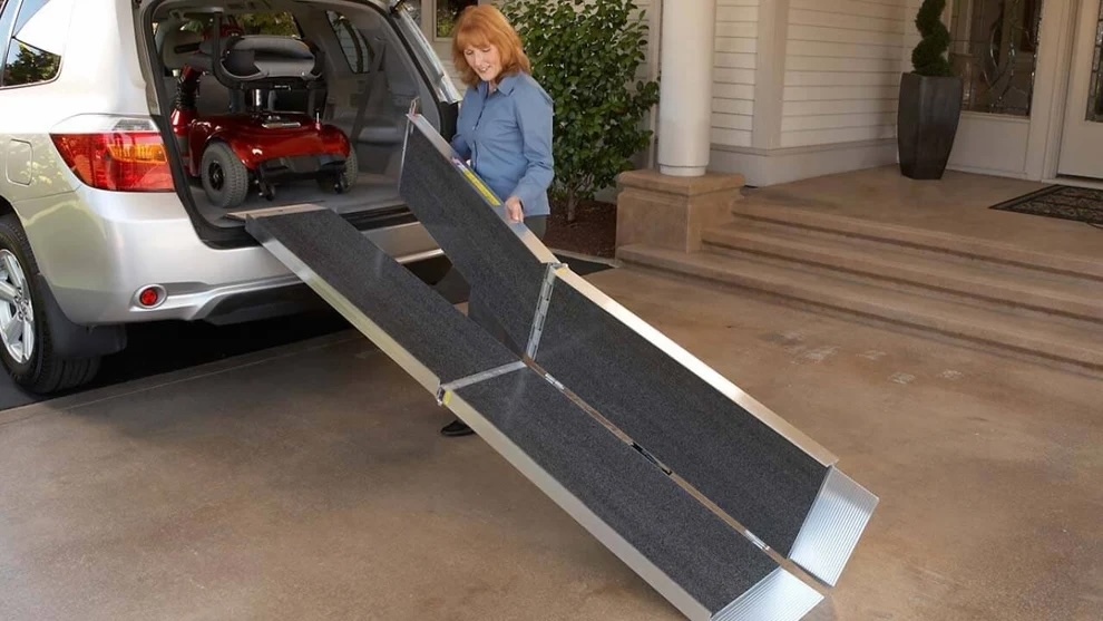 Trifold Ramp in vehicle
